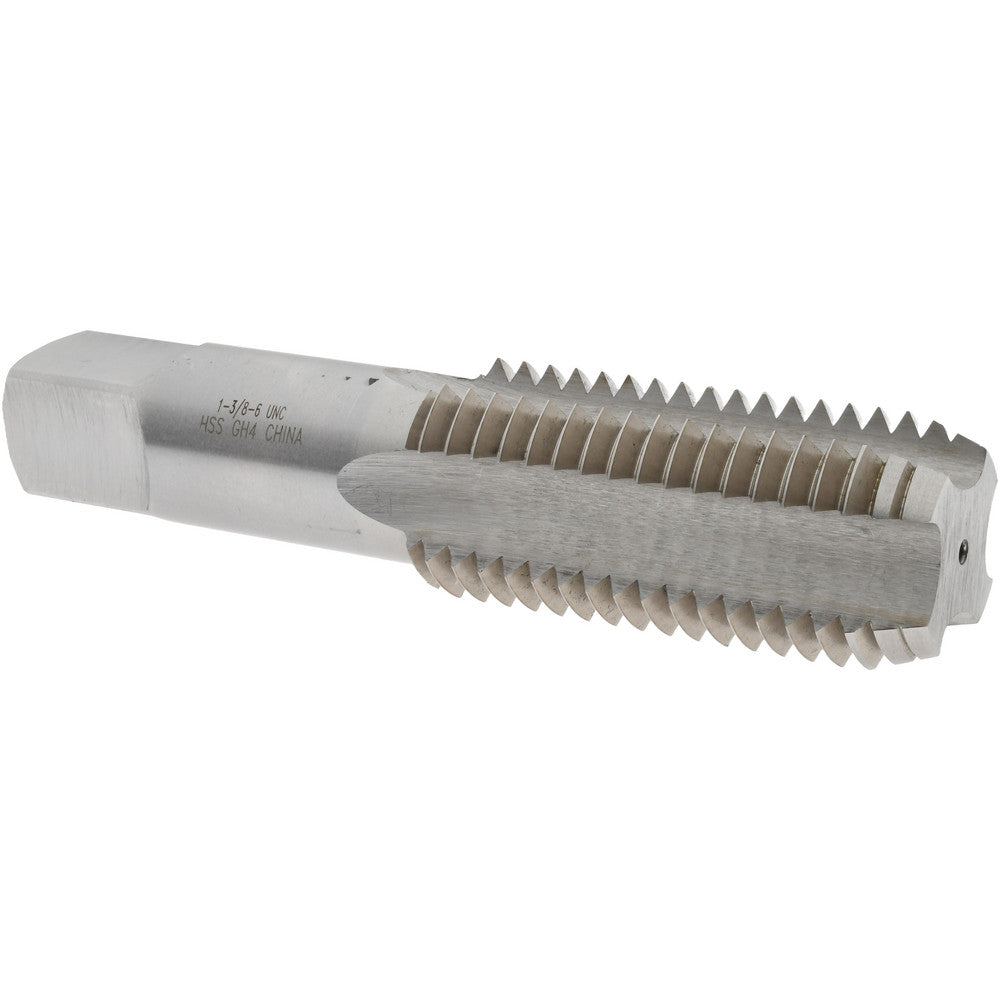 Value Collection MSC-04489514 Straight Flute Tap 1-3/8-6 UNC, 4 Flutes, Bottoming, 3B Class of Fit, High Speed Steel, Bright/Uncoated
