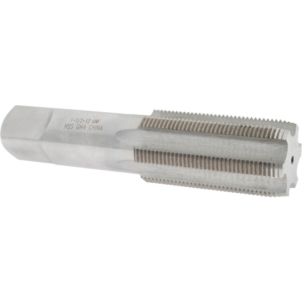 Value Collection MSC-04489654 Straight Flute Tap 1-1/2-12 UNF, 6 Flutes, Plug, 3B Class of Fit, High Speed Steel, Bright/Uncoated