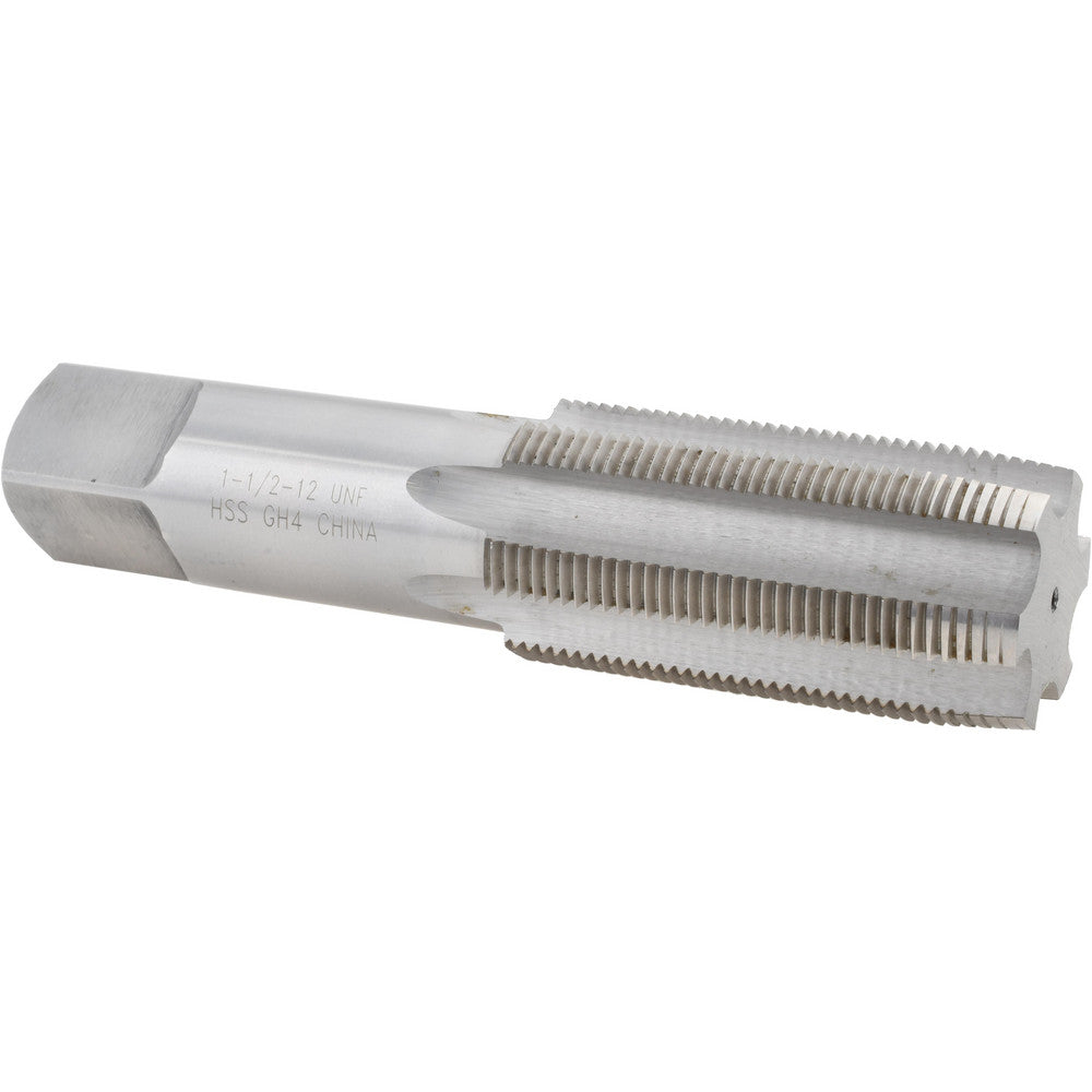Value Collection MSC-04489670 Straight Flute Tap 1-1/2-12 UNF, 6 Flute, Taper Chamfer, 3B Class of Fit, HSS, Bright/Uncoated Finish