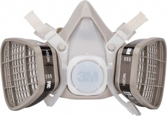 3M 7000052079 Half Facepiece Respirator with Cartridge Small, Thermoplastic Elastomer, Permanently Attached