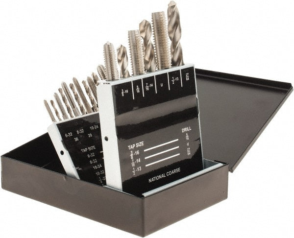 Value Collection 314-9581 Tap & Drill Set #6-32 to 1/2-13 Taps, 5/16 to 27/64" Drills