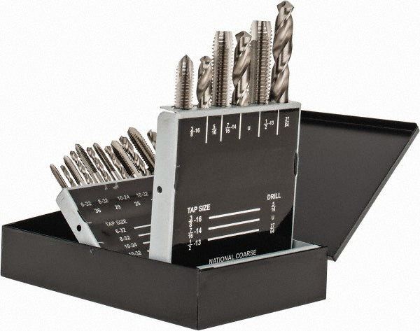 Value Collection 314-9586 Tap & Drill Set #6-32 to 1/2-13 Taps, 5/16 to 27/64" Drills