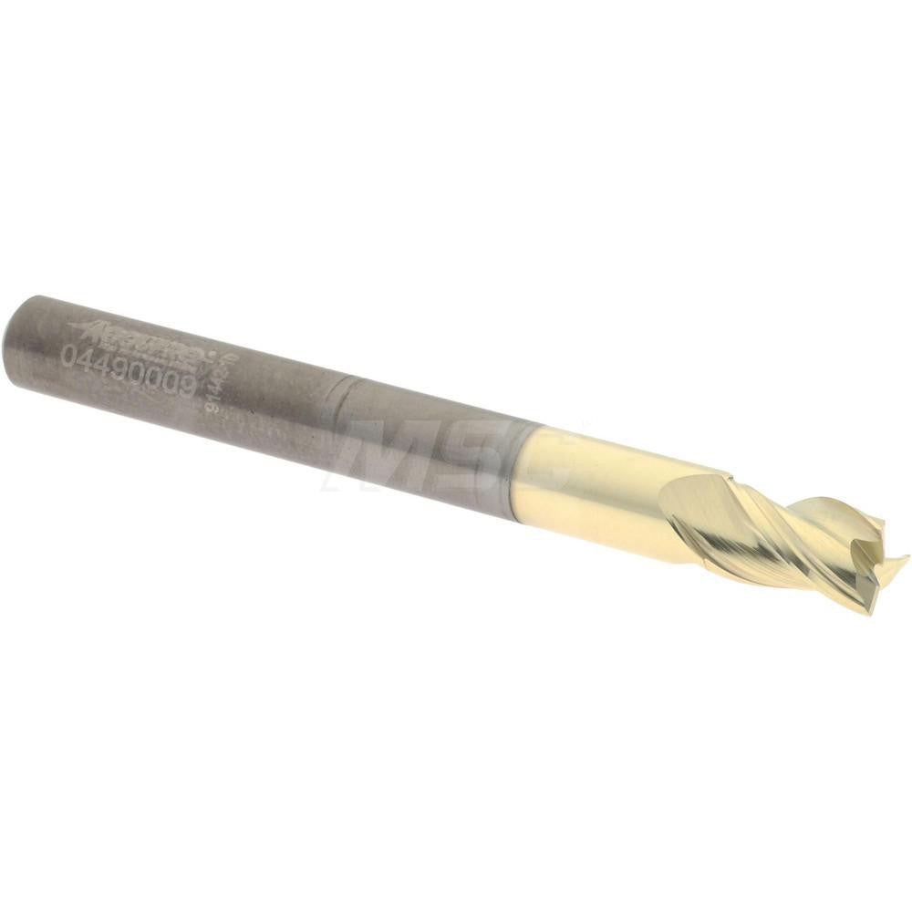 Accupro 2500229 Square End Mill 1/4" Dia, 3/8" LOC, 3 Flute, Solid Carbide