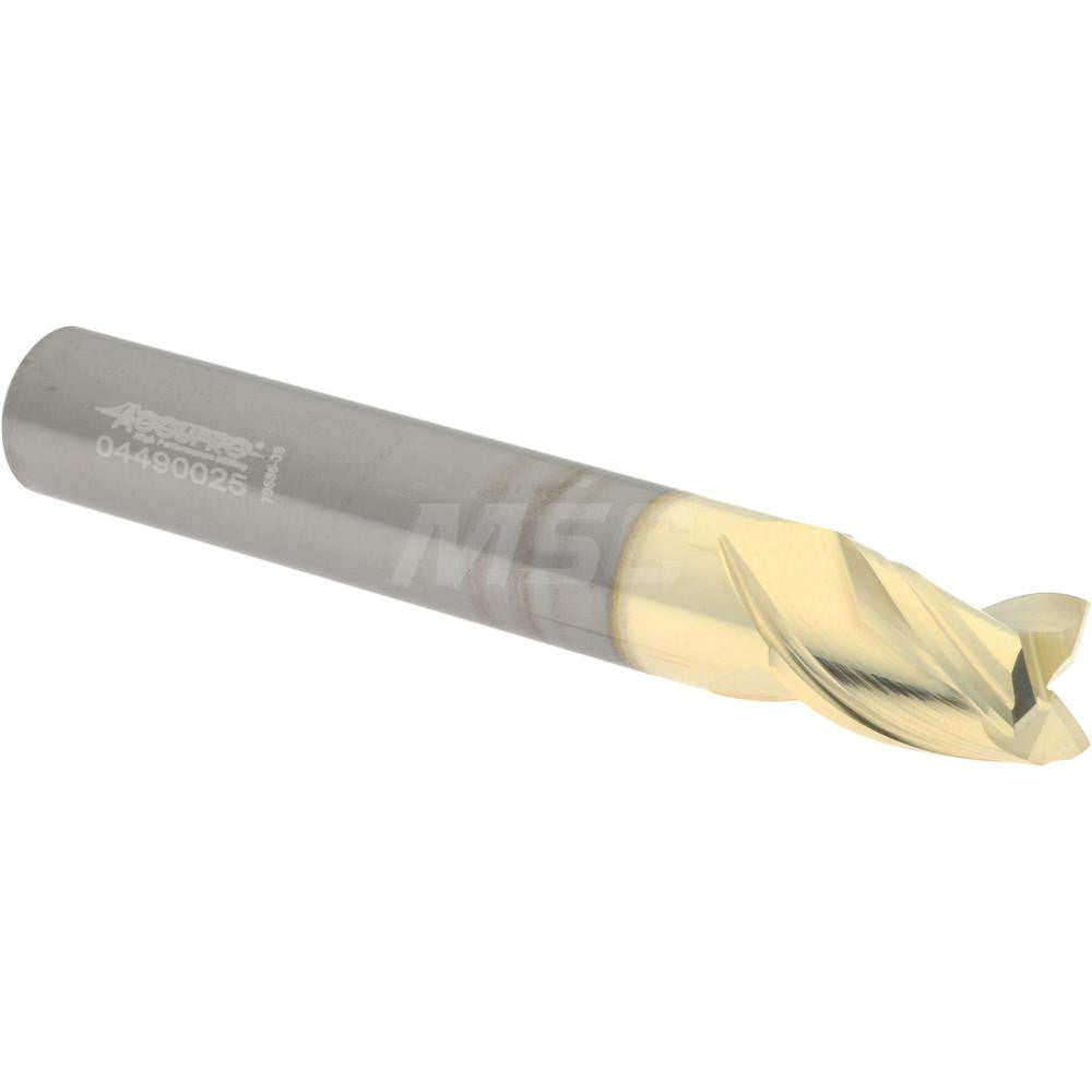 Accupro 2500333 Square End Mill 3/8" Dia, 1/2" LOC, 3 Flute, Solid Carbide