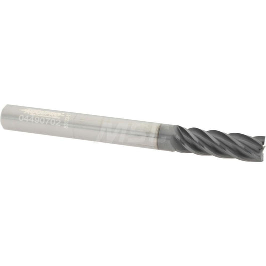 Accupro 95168298 Square End Mill 1/4" Dia, 3/4" LOC, 5 Flute, Solid Carbide
