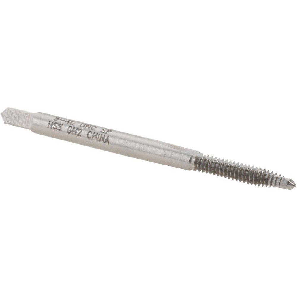 Value Collection MSC-04505400 Spiral Point Tap #5-40, UNC, 2 Flutes, Plug, 2B/3B, High Speed Steel, Bright Finish