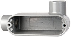 Cooper Crouse-Hinds LR15 Form 5, LR Body, 1/2" Trade, IMC, Rigid Aluminum Conduit Body