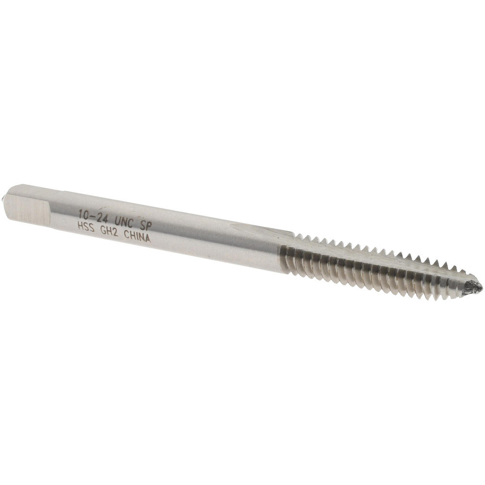 Value Collection MSC-04508248 Spiral Point Tap #10-24 UNC, 2 Flutes, Plug, High Speed Steel, Bright Finish