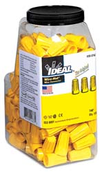 Ideal 30-074J Standard Twist-On Wire Connector Yellow, Flame-Retardant, 2 AWG