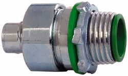 Cooper Crouse-Hinds LTBK38 Conduit Connector For Liquid-Tight, Steel, 3/8" Trade Size