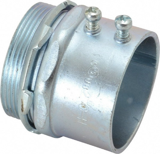 Cooper Crouse-Hinds 455 Conduit Connector For EMT, Steel, 2" Trade Size