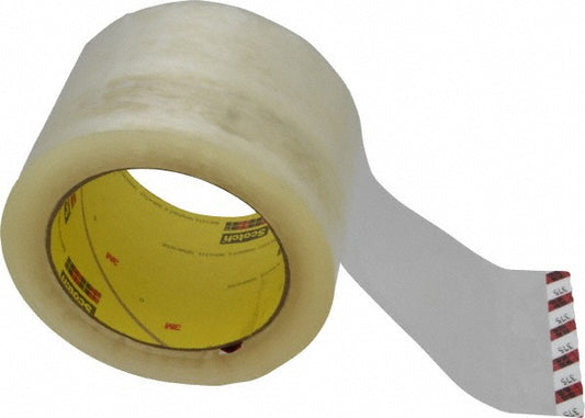 Scotch 7000001198 Packing Tape 3" Wide, Clear, Rubber Adhesive