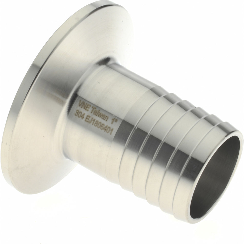 VNE EG14RT1.0 Sanitary Stainless Steel Pipe Rubber Hose Adapter 1", Clamp Connection