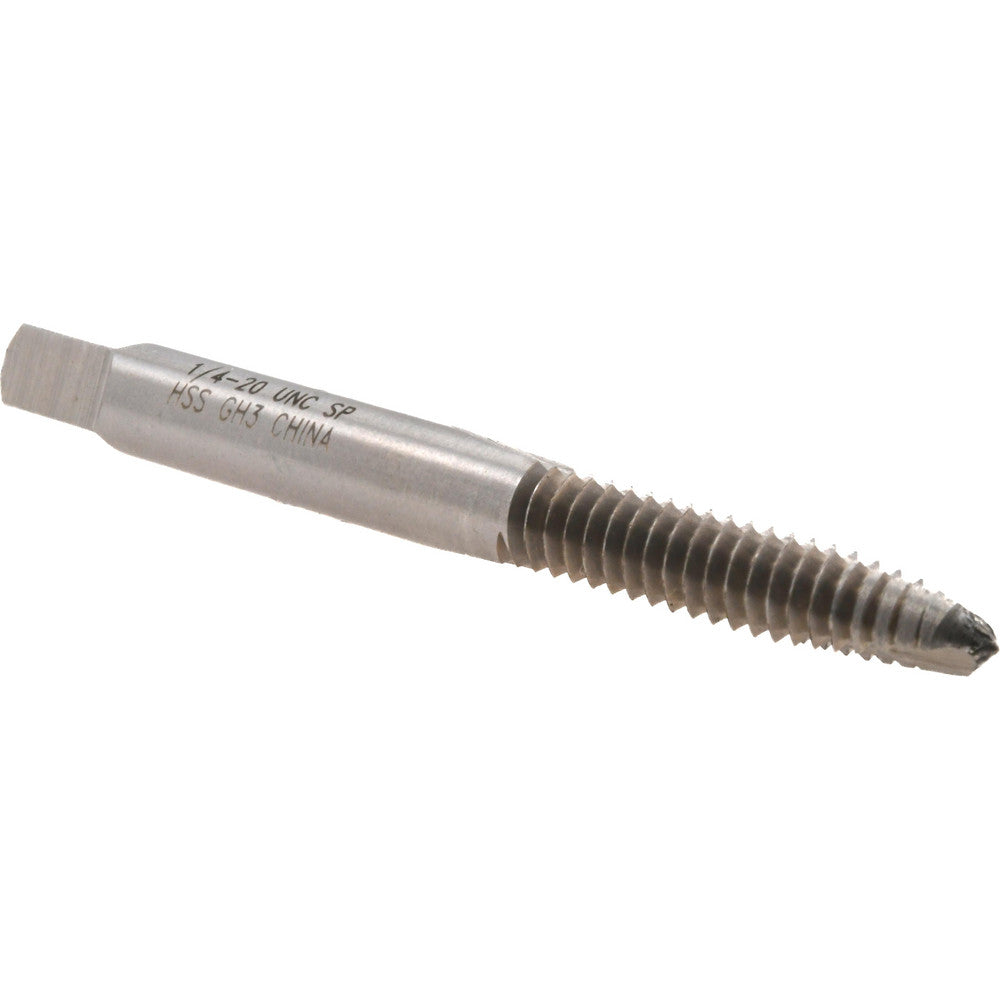 Value Collection MSC-04540209 Spiral Point Tap 1/4-20, UNC, 2 Flutes, Plug, 3B, High Speed Steel, Bright Finish