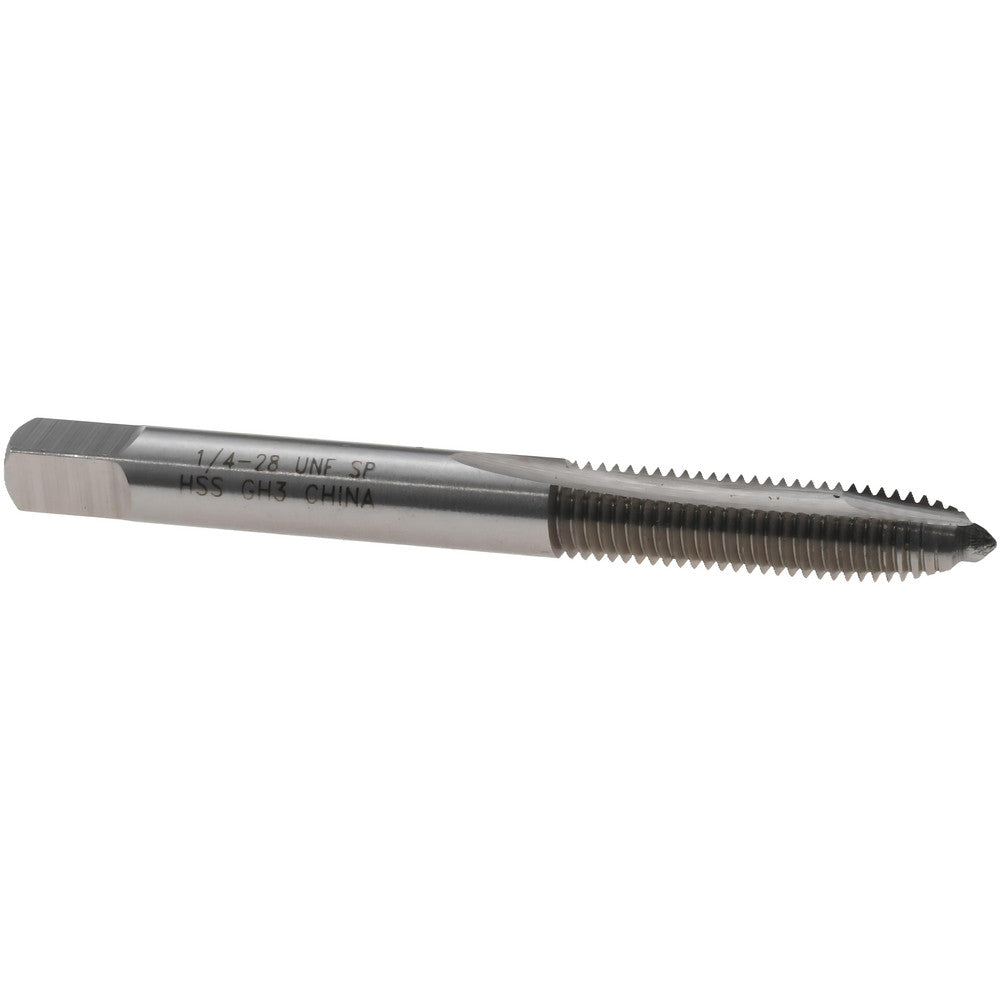 Value Collection MSC-04540282 Spiral Point Tap 1/4-28 UNF, 2 Flutes, Plug, 3B Class of Fit, High Speed Steel, Bright Finish
