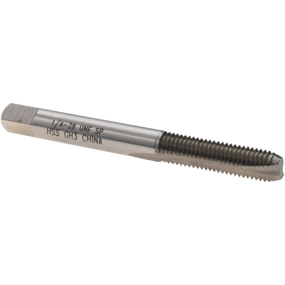 Value Collection MSC-04540290 Spiral Point Tap 1/4-28 UNF, 2 Flutes, Bottoming, 3B Class of Fit, High Speed Steel, Bright Finish