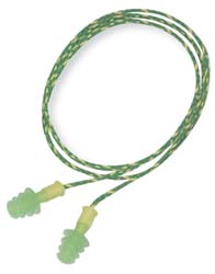 Howard Leight FUS30S-HP Earplugs Rubber, Flanged, No Roll, Corded