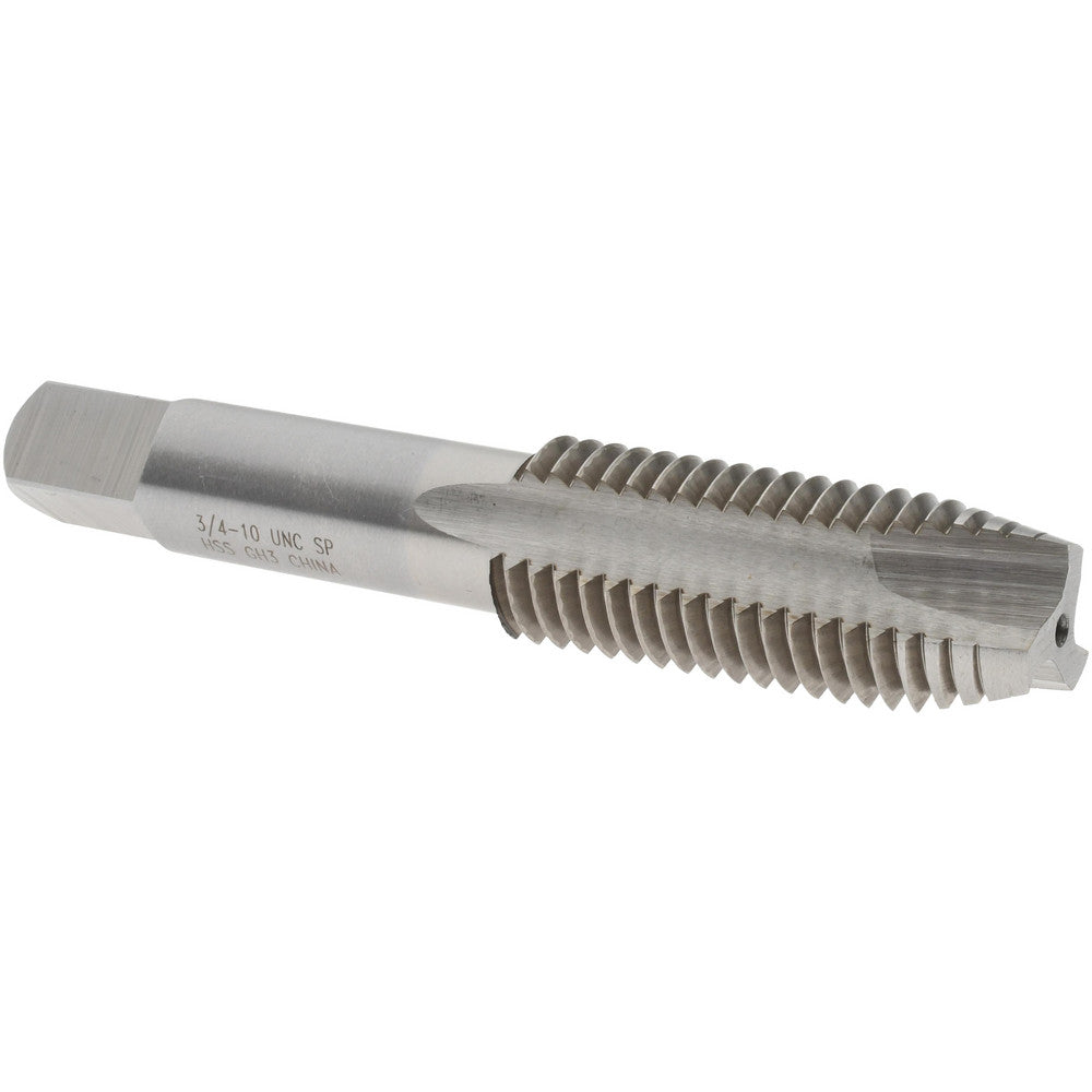 Value Collection MSC-04547105 Spiral Point Tap 3/4-10 UNC, 3 Flutes, Plug, High Speed Steel, Bright Finish