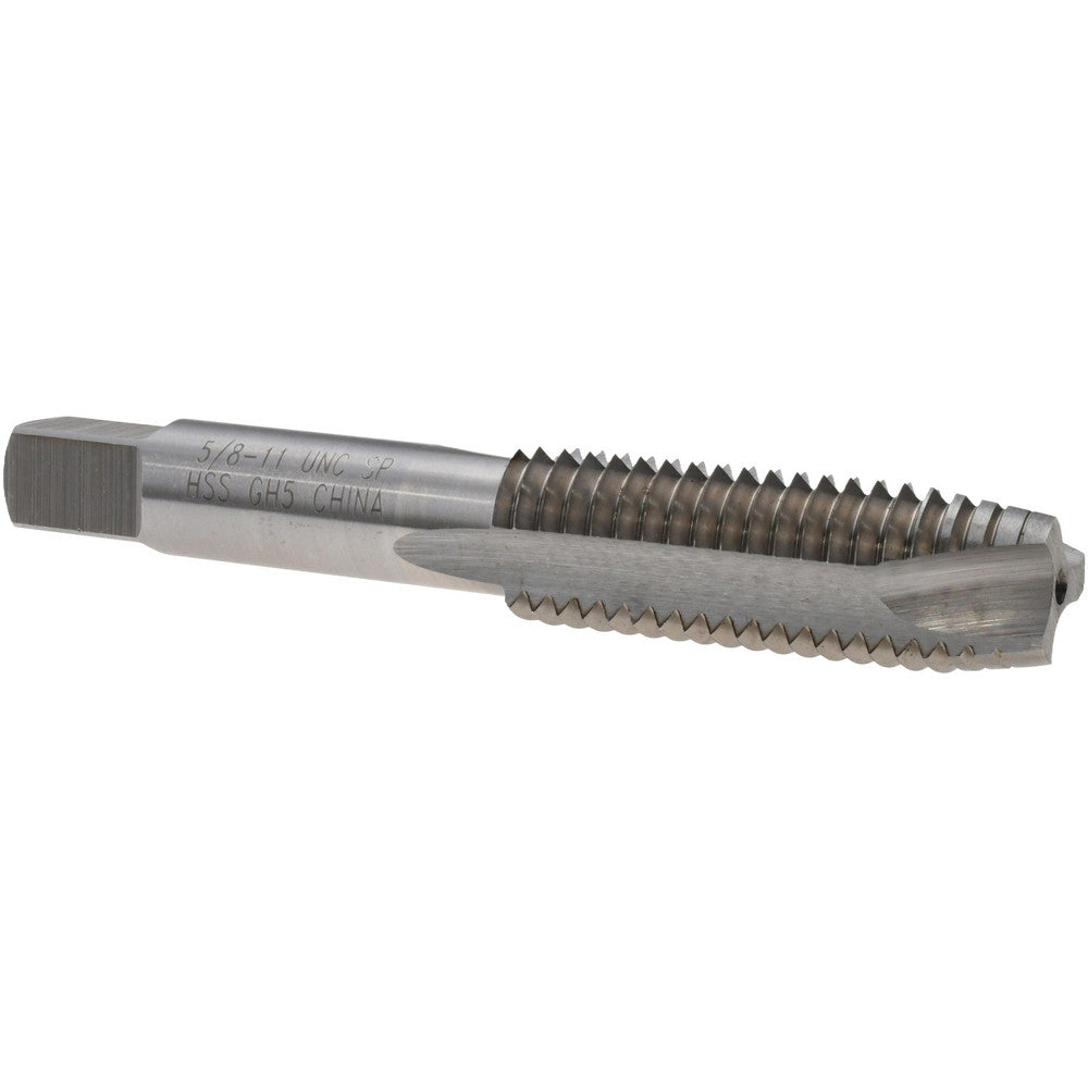 Value Collection MSC-04556114 Spiral Point Tap 5/8-11 UNC, 3 Flutes, Plug, 2B Class of Fit, High Speed Steel, Bright Finish