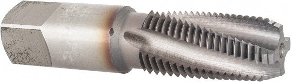 OSG 1251308 1/4-18 NPT, 3/8 Inch Projection, 15&deg Helix Angle, 4 Flutes, Bottoming Chamfer, TiCN Coated, High Speed Steel, Spiral Flute Pipe Tap