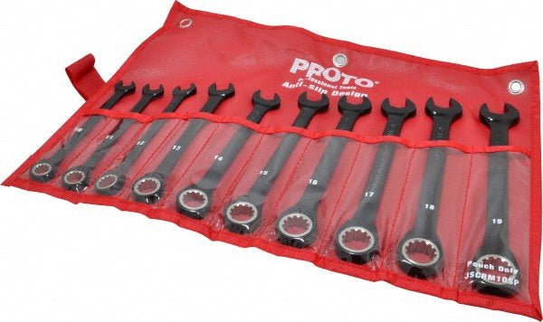 Proto JSCRM-10S Combination Wrench Set 10 Pc, Metric
