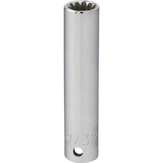 Proto J4709DPL Spline Socket 1/4" Drive, #9 Spline, 9/32" Hex
