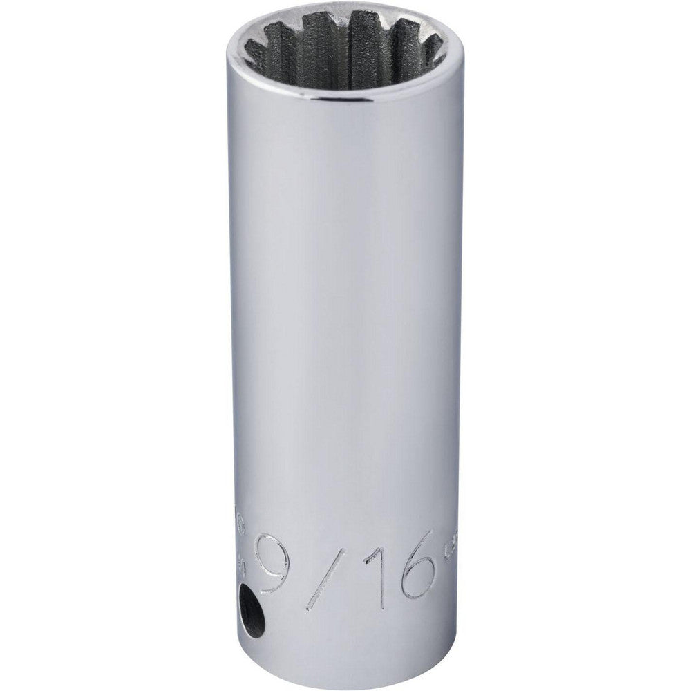 Proto J5018DPL Spline Socket 3/8" Drive, #18 Spline, 9/16" Hex