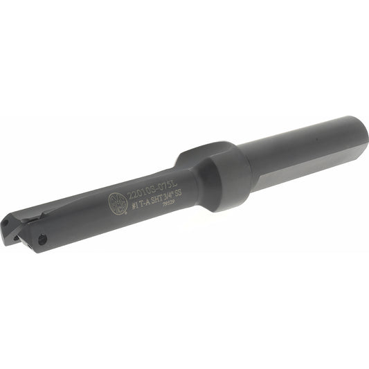 Allied Machine and Engineering 22010S-075L Indexable Spade Drill 45/64 to 15/16" Dia, 2-5/8" Max Depth, Straight Flute