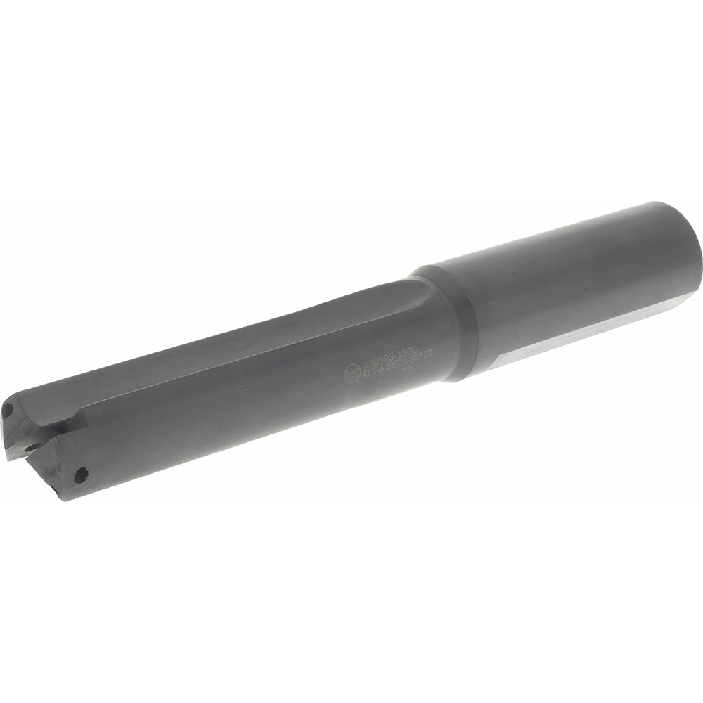 Allied Machine and Engineering 22030S-150L Indexable Spade Drill 1-13/32 to 1-7/8" Dia, 4-3/4" Max Depth, Straight Flute