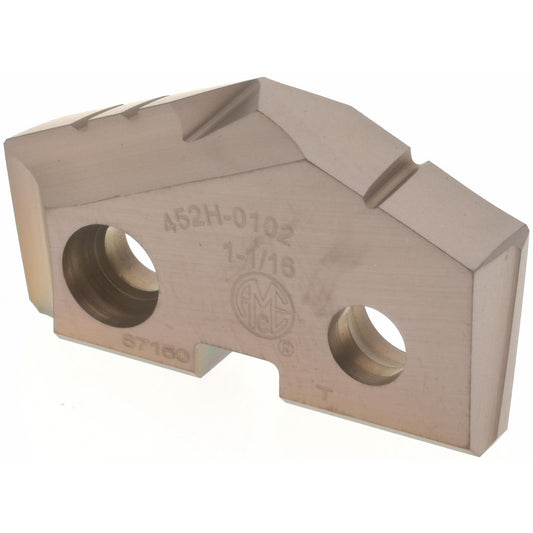 Allied Machine and Engineering 452H-0102 Spade Drill Insert 1-1/16" Dia, Seat Size 2, Cobalt, 132 deg Point