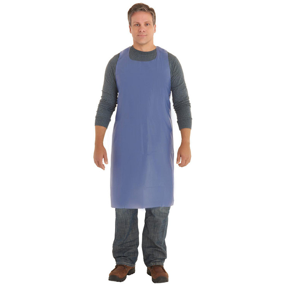 Ansell 950085 Series 56-015 Bib Apron 39" Length, 6 mil Thick, Blue