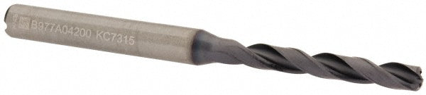 Kennametal 1913568 Jobber Length Drill Bit 4.20 mm (0.1654) Dia, 140 deg, Solid Carbide