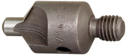 CRAIG TOOLS INC. 152-2-100-.1285 1-1/8" OAL, 1/2" Head Dia, 2 Flute, 100&deg Incl Angle, Integral Pilot, Adjustable Stop Countersink