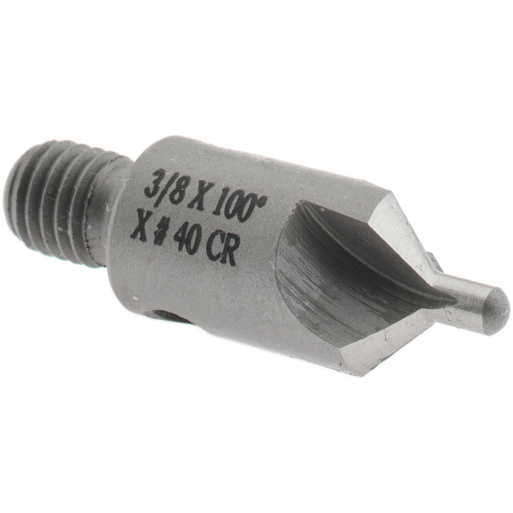 CRAIG TOOLS INC. 150-3-100-.0980 1-1/8" OAL, 3/8" Head Dia, 3 Flute, 100&deg Incl Angle, Integral Pilot, Adjustable Stop Countersink