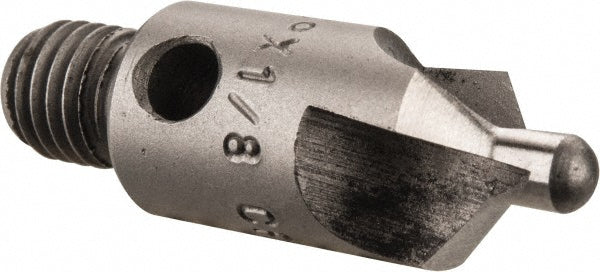 CRAIG TOOLS INC. 150-3-100-.1250 1-1/8" OAL, 3/8" Head Dia, 3 Flute, 100&deg Incl Angle, Integral Pilot, Adjustable Stop Countersink
