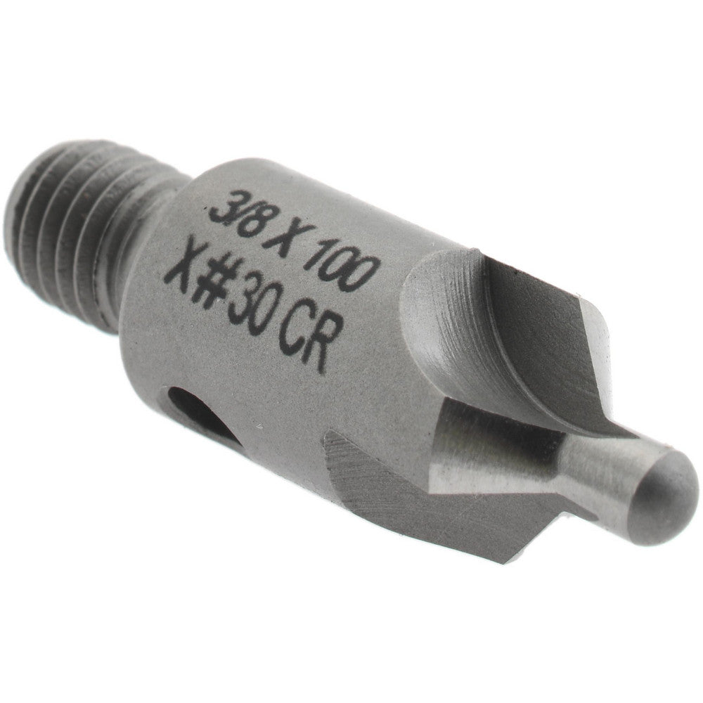 CRAIG TOOLS INC. 150-3-100-.1285 1-1/8" OAL, 3/8" Head Dia, 3 Flute, 100&deg Incl Angle, Integral Pilot, Adjustable Stop Countersink
