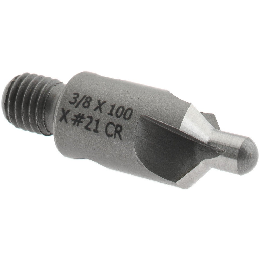 CRAIG TOOLS INC. 150-3-100-.1590 2-1/2" OAL, 3/8" Head Dia, 3 Flute, 100&deg Incl Angle, Integral Pilot, Adjustable Stop Countersink
