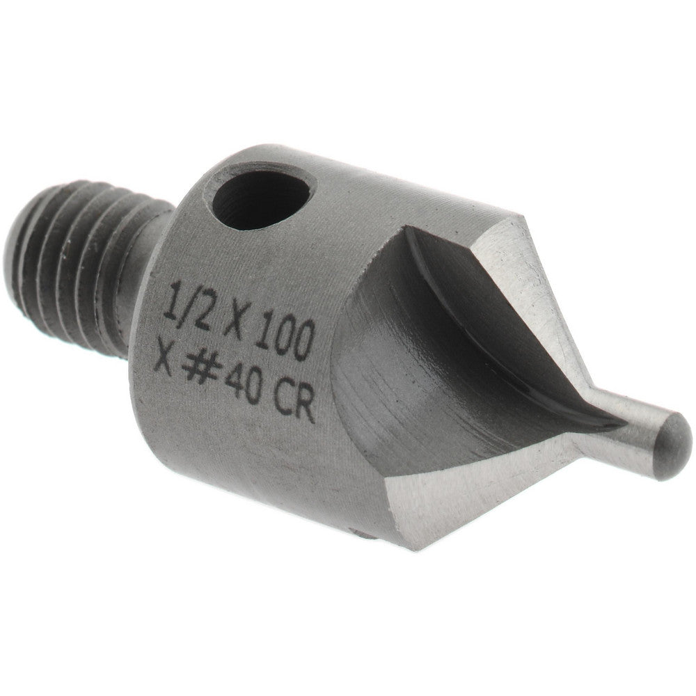 CRAIG TOOLS INC. 152-3-100-.0980 1-1/8" OAL, 1/2" Head Dia, 3 Flute, 100&deg Incl Angle, Integral Pilot, Adjustable Stop Countersink