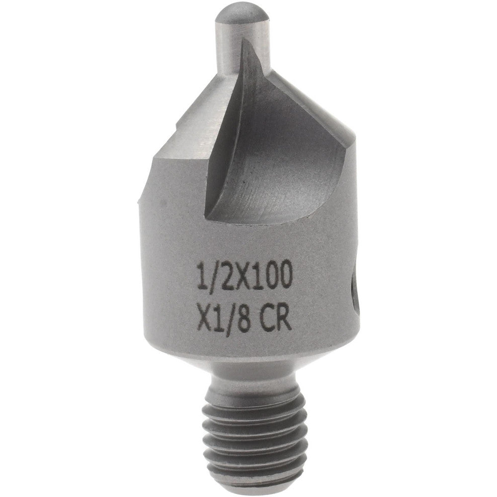 CRAIG TOOLS INC. 152-3-100-.1250 2-1/2" OAL, 1/2" Head Dia, 3 Flute, 100&deg Incl Angle, Integral Pilot, Adjustable Stop Countersink