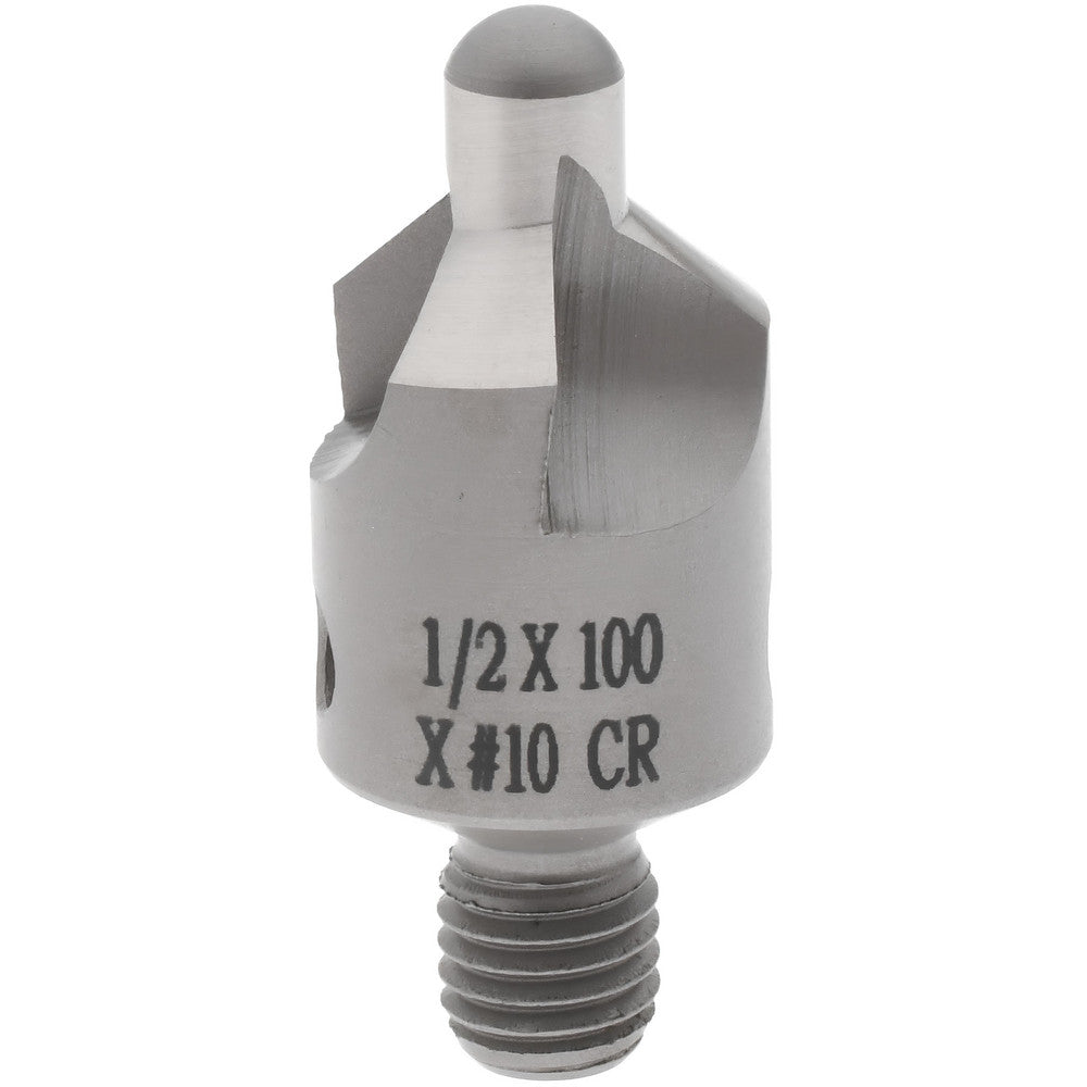 CRAIG TOOLS INC. 152-3-100-.1935 2-1/2" OAL, 1/2" Head Dia, 3 Flute, 100&deg Incl Angle, Integral Pilot, Adjustable Stop Countersink