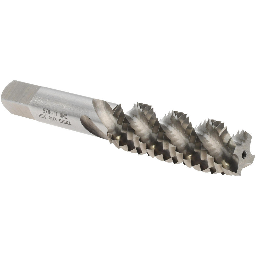 Value Collection MSC-04619680 Spiral Flute Tap 5/8-11 UNC, 4 Flutes, Modified Bottoming, 3B Class of Fit, High Speed Steel, Bright/Uncoated
