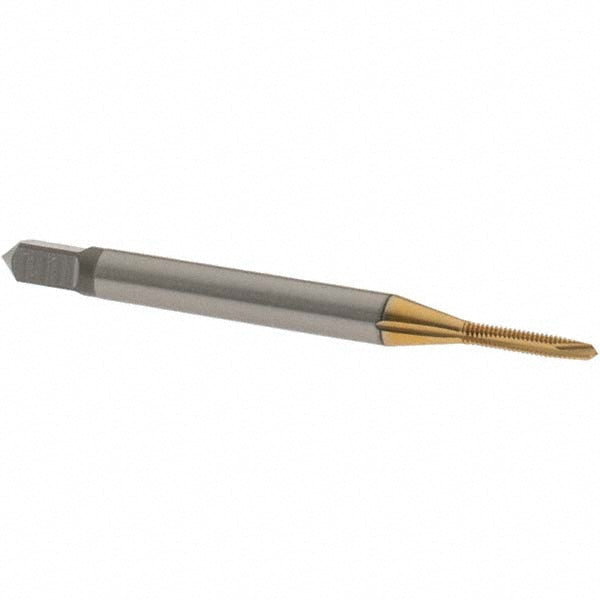 OSG 2884105 Spiral Point Tap #0-80 UNF, 2 Flutes, Plug Chamfer, 2B Class of Fit, HSS, TiN Coated