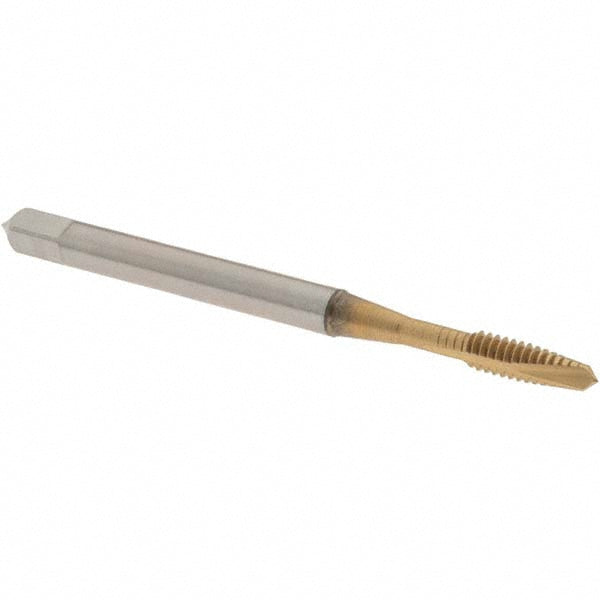 OSG 2885005 Spiral Point Tap #4-40 UNC, 2 Flutes, Plug Chamfer, 2B Class of Fit, HSS, TiN Coated