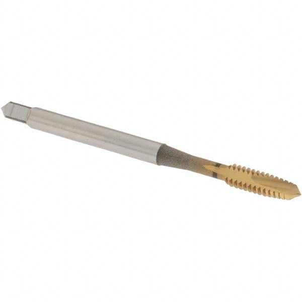 OSG 2885205 Spiral Point Tap #6-32 UNC, 2 Flutes, Plug Chamfer, 2B Class of Fit, HSS, TiN Coated