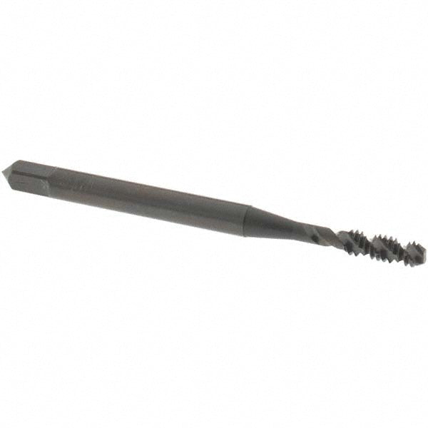 OSG 2985001 Spiral Flute Tap #4-40, UNC, 2 Flute, Bottoming Chamfer, 2B Class of Fit, High-Speed Steel, Oxide Finish