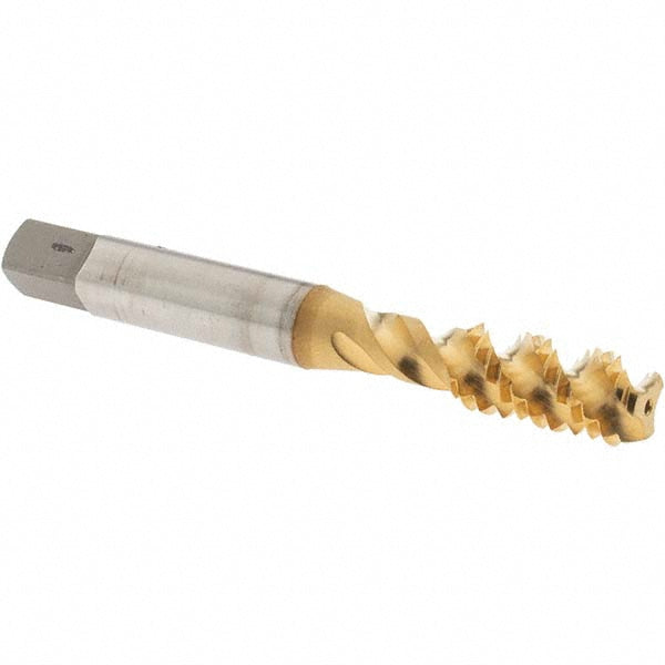 OSG 2985805 Spiral Flute Tap 5/16-18, UNC, 3 Flute, Bottoming Chamfer, 2B Class of Fit, High-Speed Steel, TiN Finish