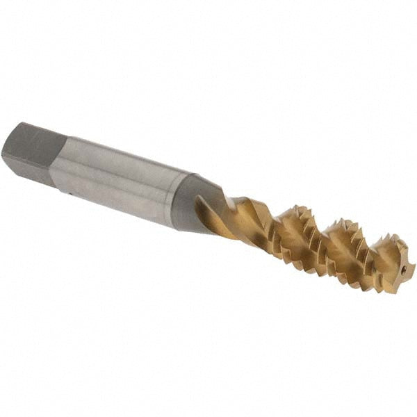OSG 2986005 Spiral Flute Tap 3/8-16, UNC, 3 Flute, Bottoming Chamfer, 2B Class of Fit, High-Speed Steel, TiN Finish