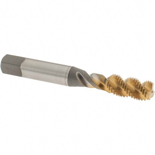 OSG 2986105 Spiral Flute Tap 3/8-24, UNF, 3 Flute, Bottoming Chamfer, 2B Class of Fit, High-Speed Steel, TiN Finish