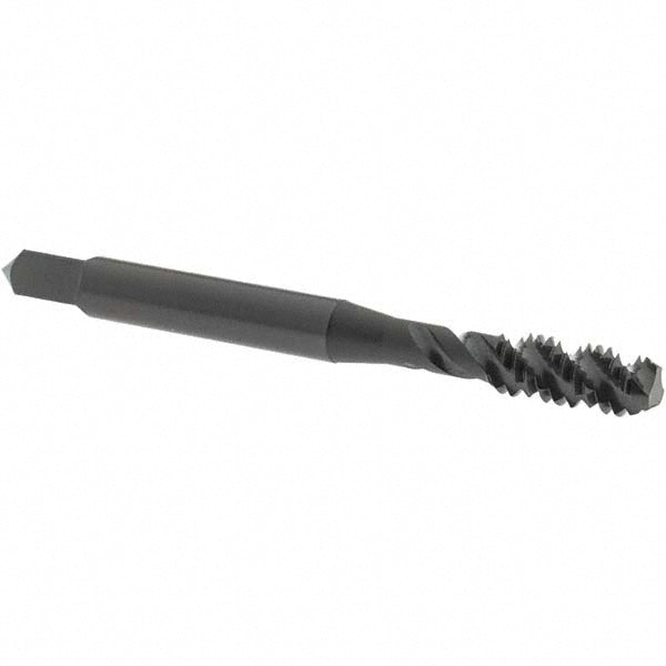 OSG 2986801 Spiral Flute Tap #12-24, UNC, 3 Flute, Bottoming Chamfer, 2B Class of Fit, High-Speed Steel, Oxide Finish