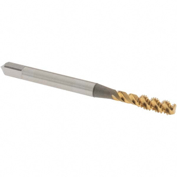 OSG 2988105 Spiral Flute Tap M4x0.70, Metric Coarse, 3 Flute, Bottoming Chamfer, 6H Class of Fit, High-Speed Steel, TiN Finish